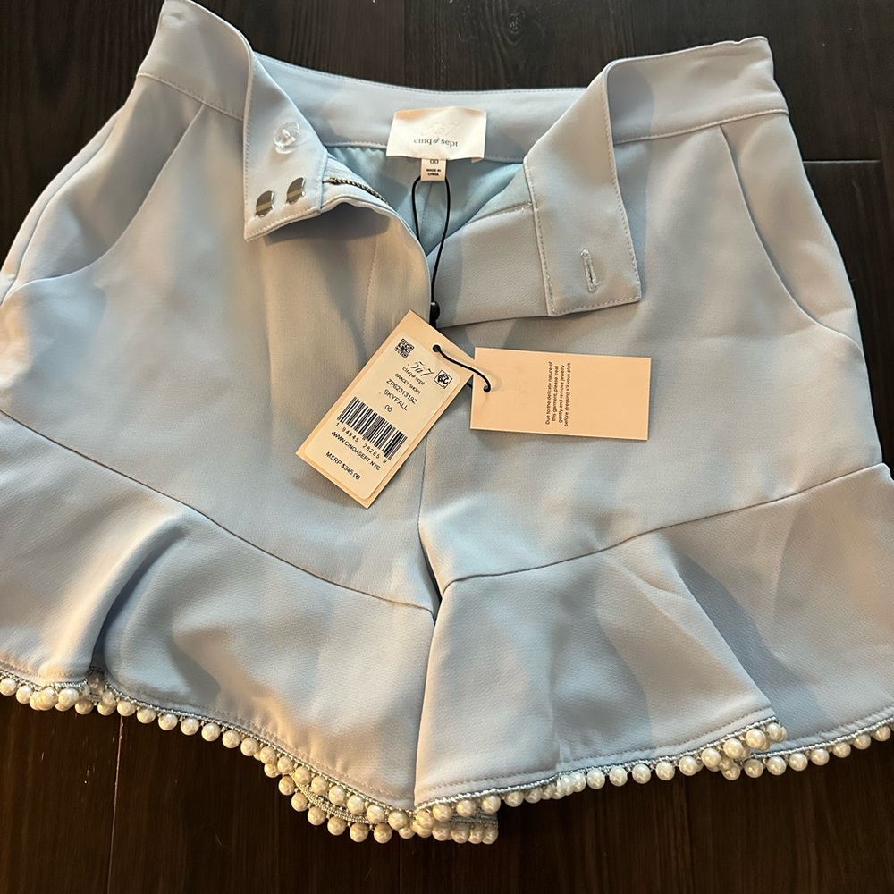 NWT Cinq a Sept shorts with pearls